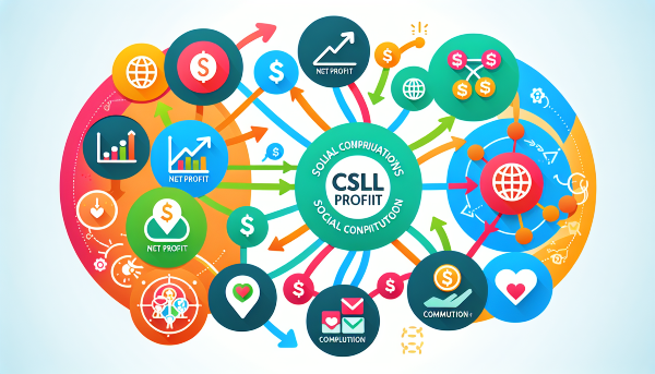 Diagrama explicativo sobre o que é a CSLL e sua relação com o lucro líquido.