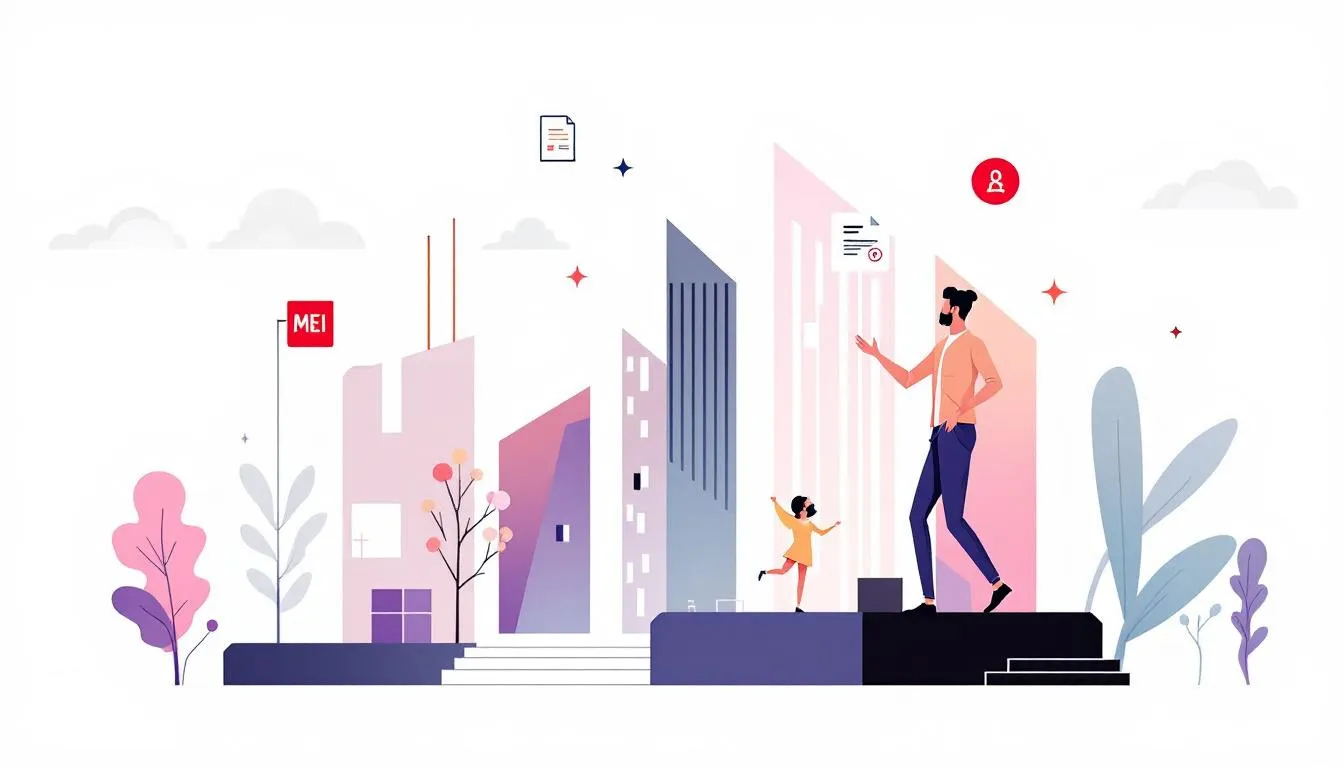 Ilustração de um profissional O Microempreendedor Individual (MEI) 