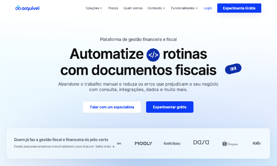 Arquivei: Gestão de Nota Fiscal Eletrônica