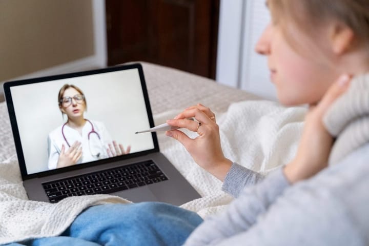 Foto de Paciente em Consulta Virtual Psicóloga.