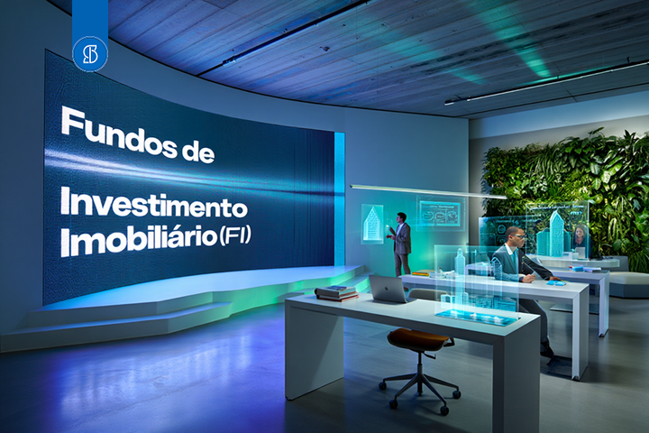 Foto de escritório digital com Fundos de Investimento Imobiliário (FII)