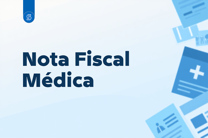 Texto com Nota Fiscal Médica.