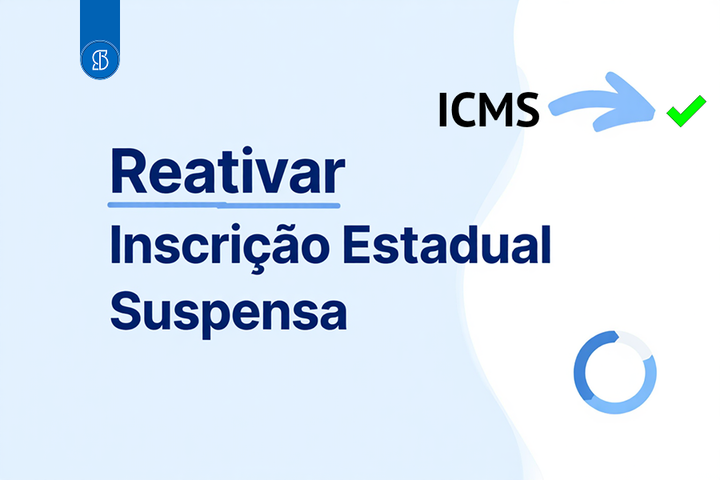 Texto com Reativar sua Inscrição Estadual Suspensa